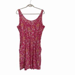 Lilly Pulitzer Kori Dress Large Pink Chum Bucket Print Mini Beach Resortwear